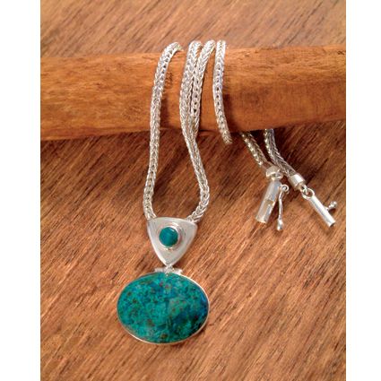 Peruvian Cuchamama Chrysacolla Necklace