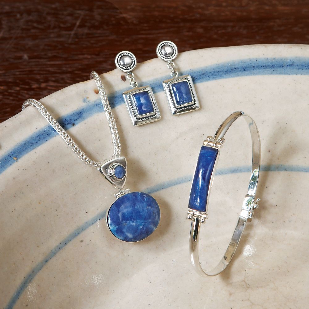 Peruvian Mama Quilla Sodalite Earrings