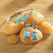 Peruvian Copacati Amazonite Earrings