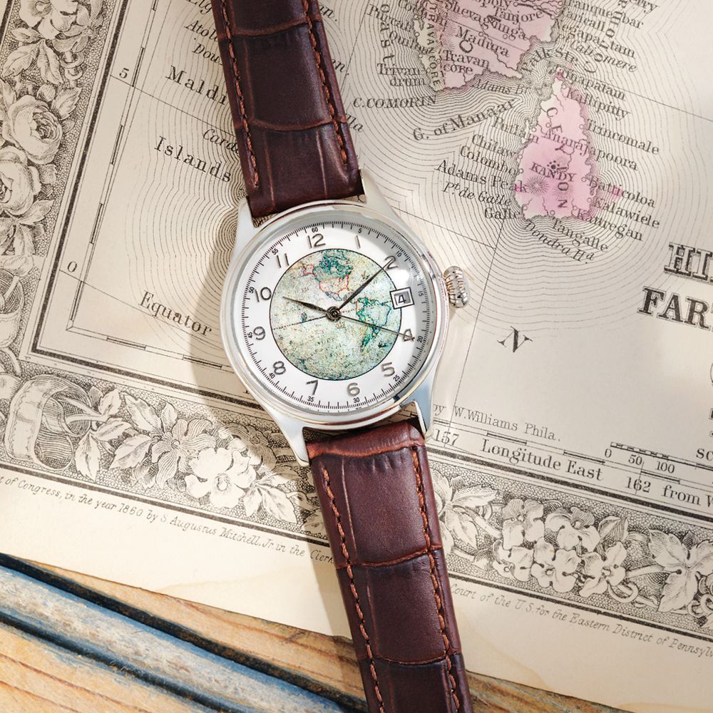 Self-winding "Map of Discovery" Watch
