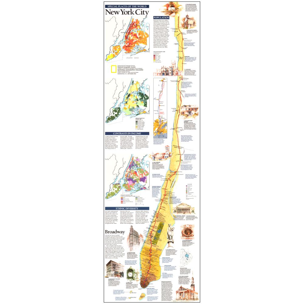 1990 Manhattan Map