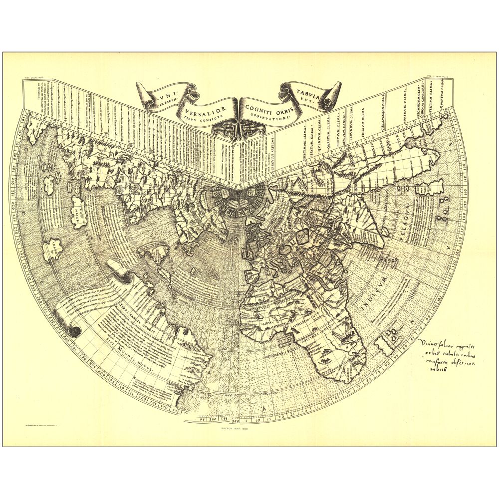 1508 Ruysch Map, Laminated