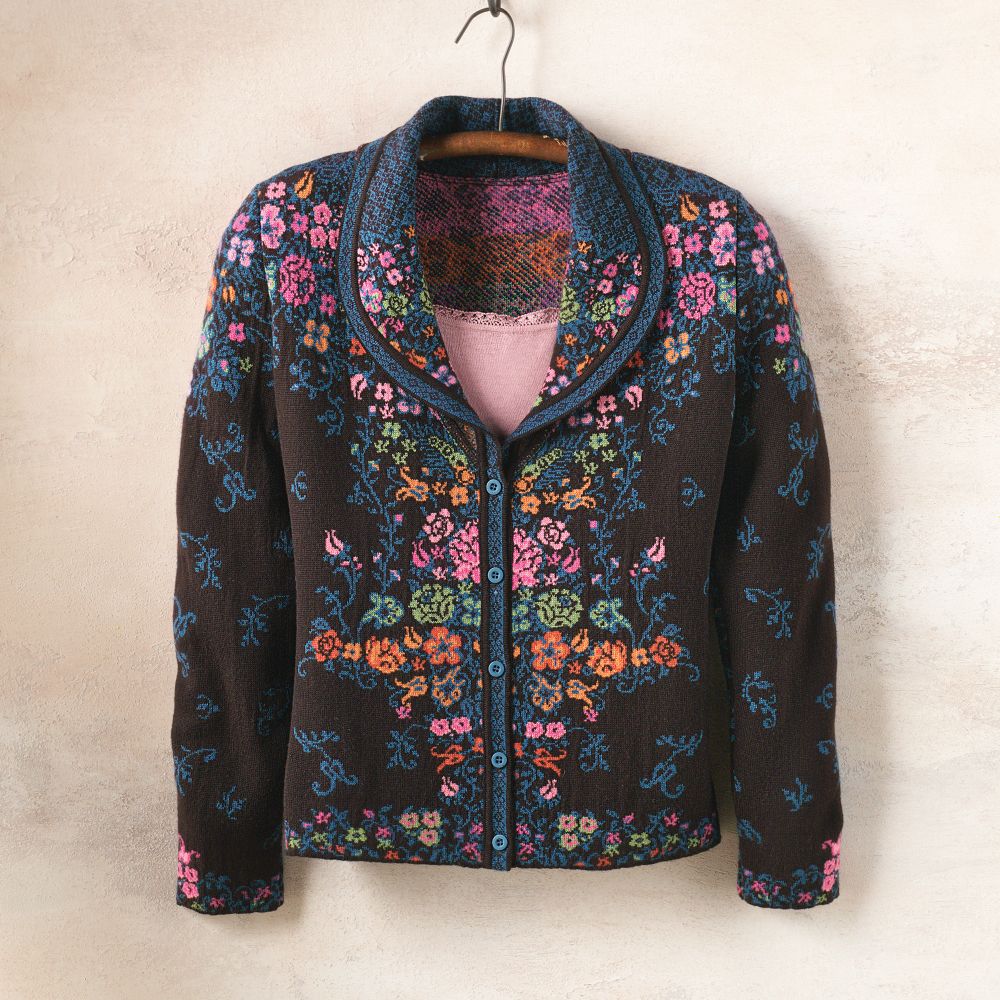 Serbian Wool Flower Cardigan