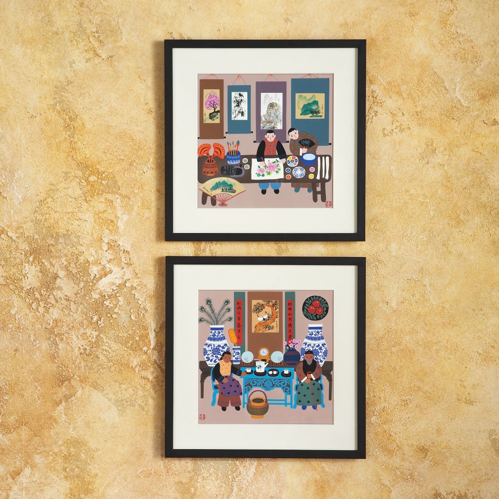 Framed Chinese Folk-art Paintings