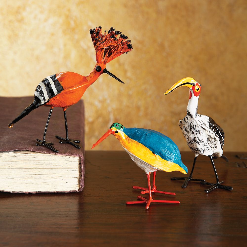 African Seedpod Birds, Set of 3