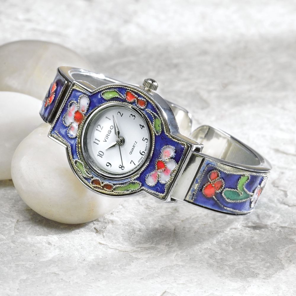 Chinese Cloisonne Garden Watch