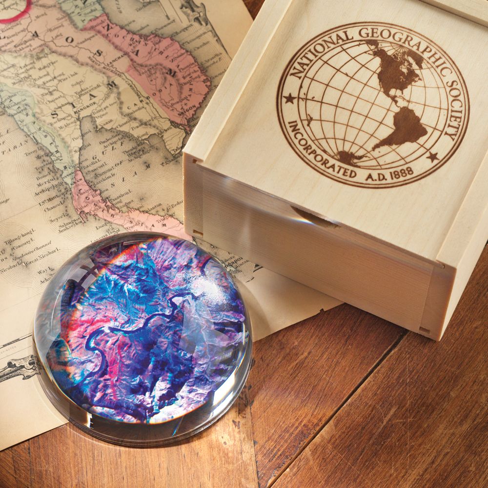 Satellite Map Paperweight