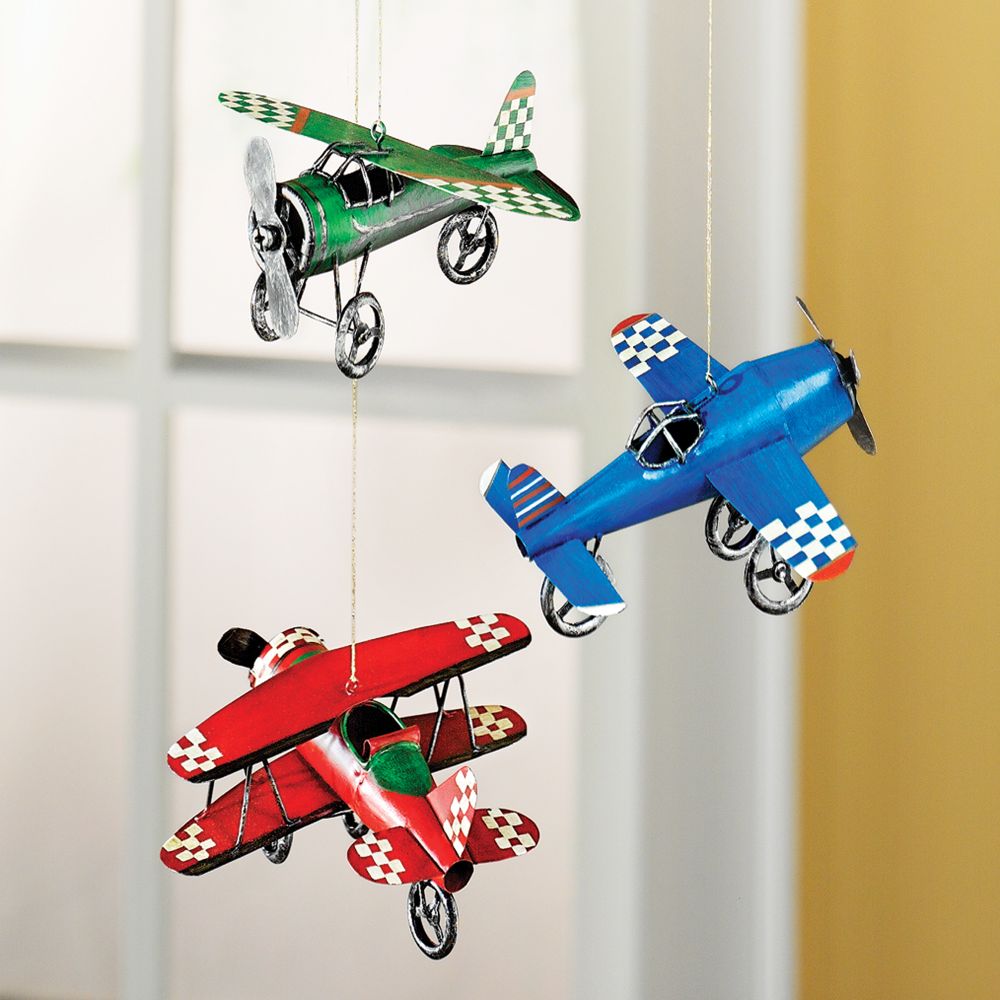 Tin Model Airplane Ornaments