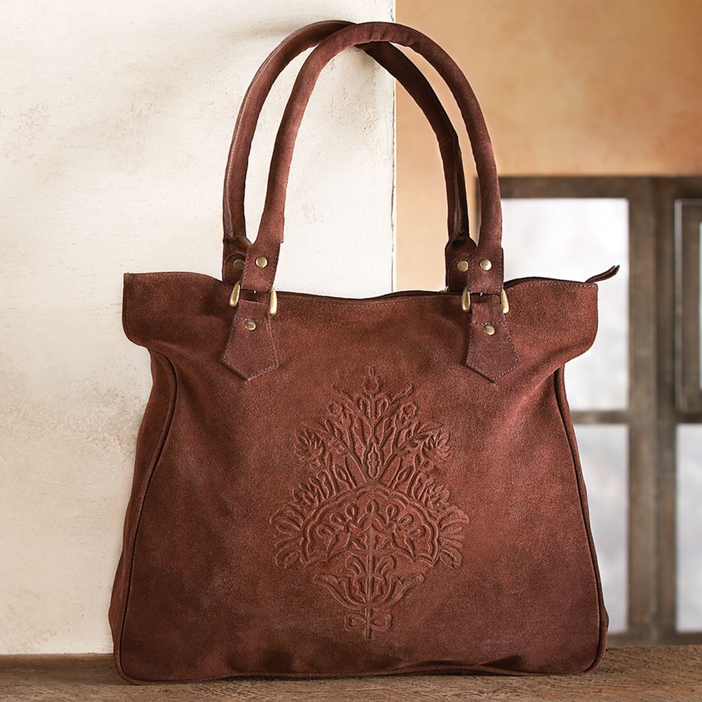Mehndi Waterproof Suede Tote