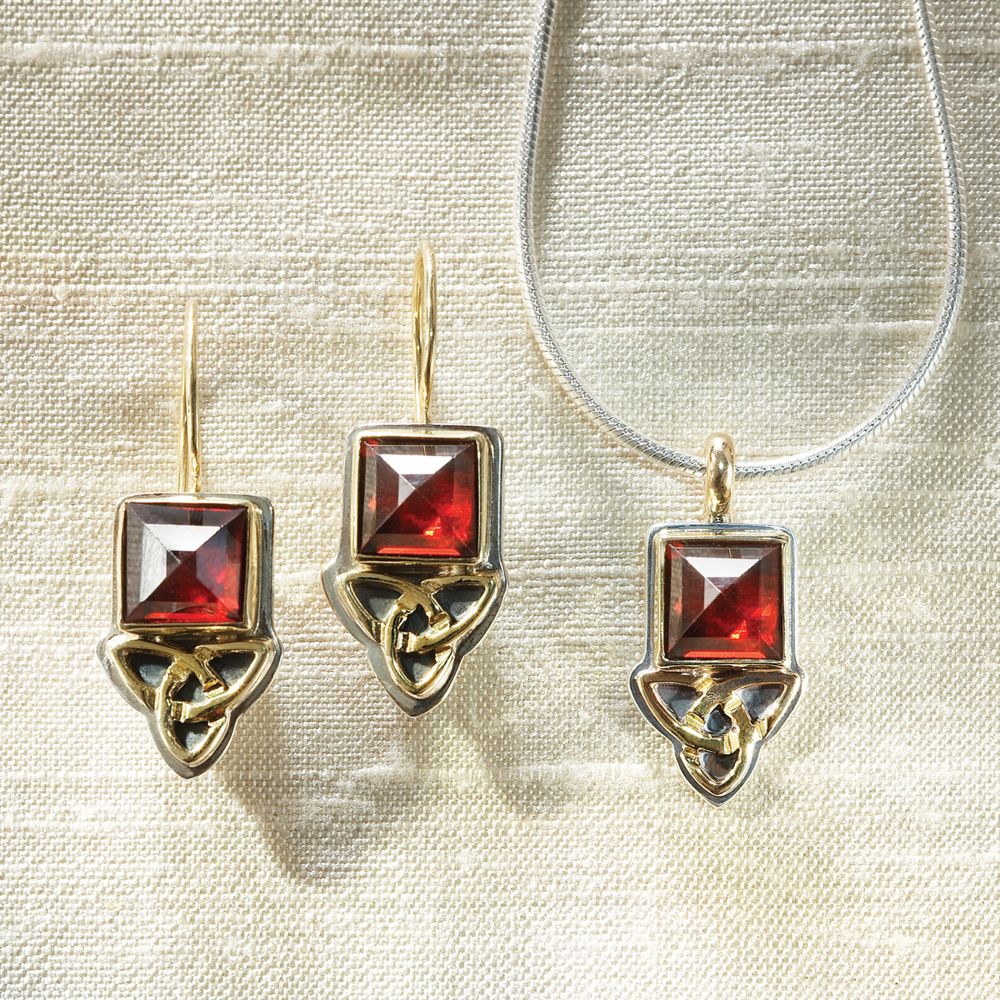 Celtic Aria Garnet Necklace