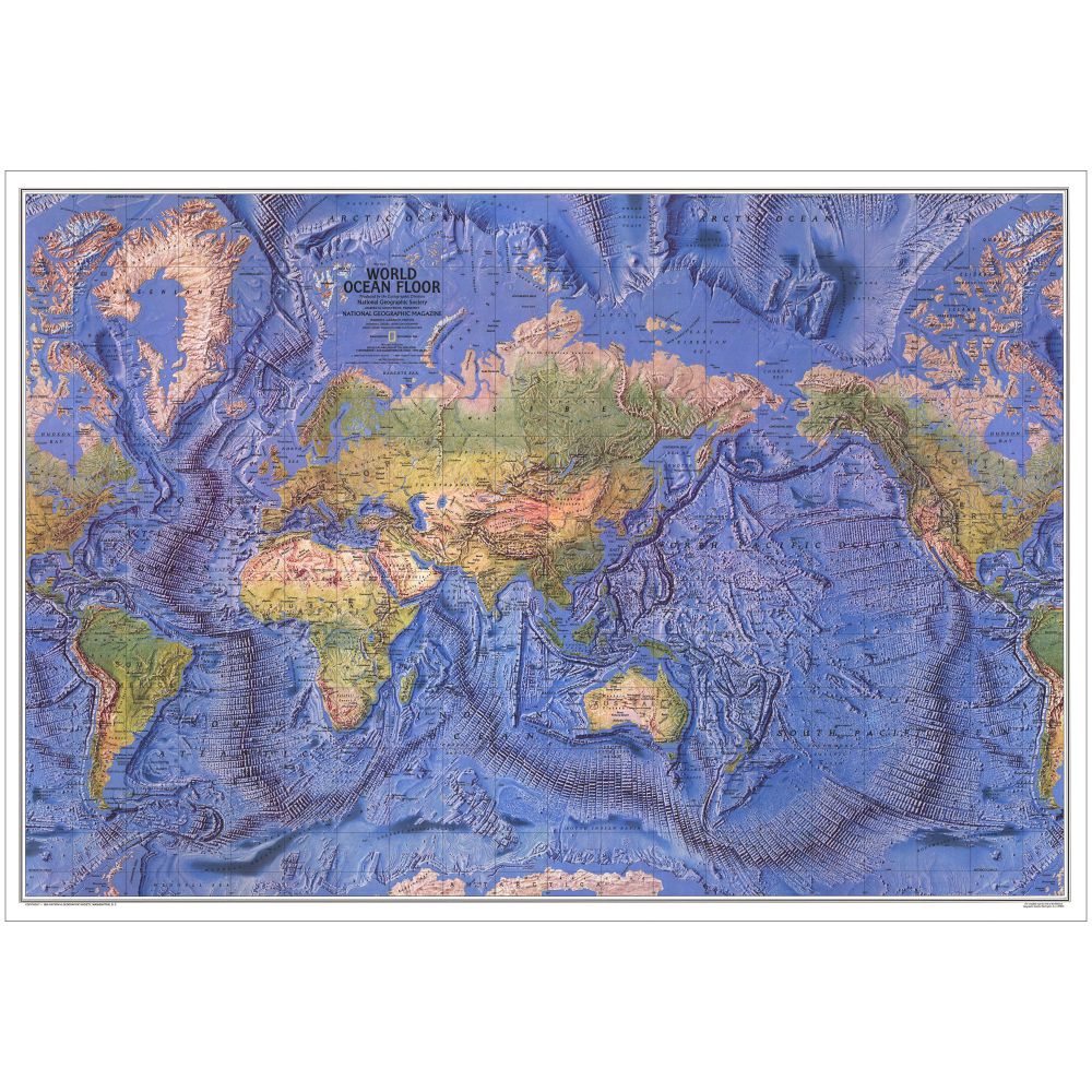 1981 World Ocean Floor Map
