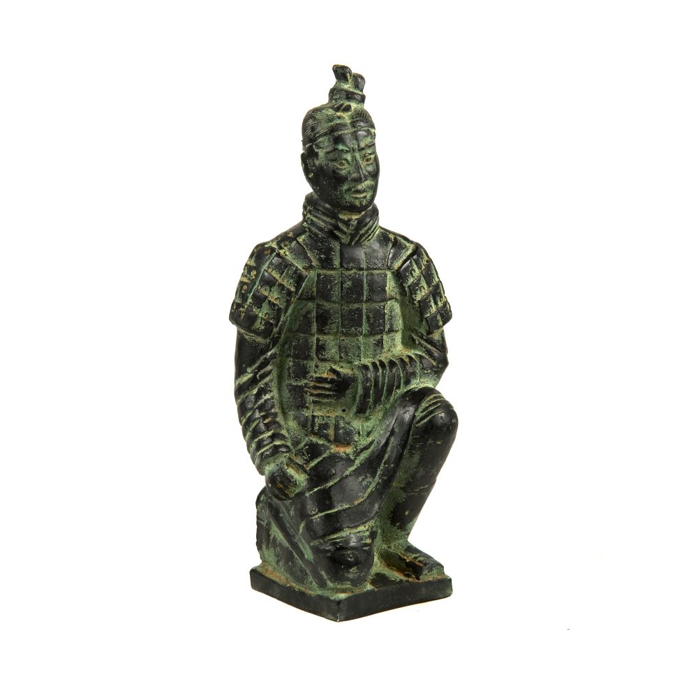 Bronze Terra Cotta Warrior - Kneeling Archer