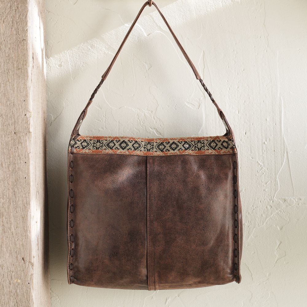 Bolivian Leather and Aguayo Bag