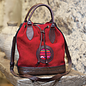 Bolivian Suede Cinch Bag