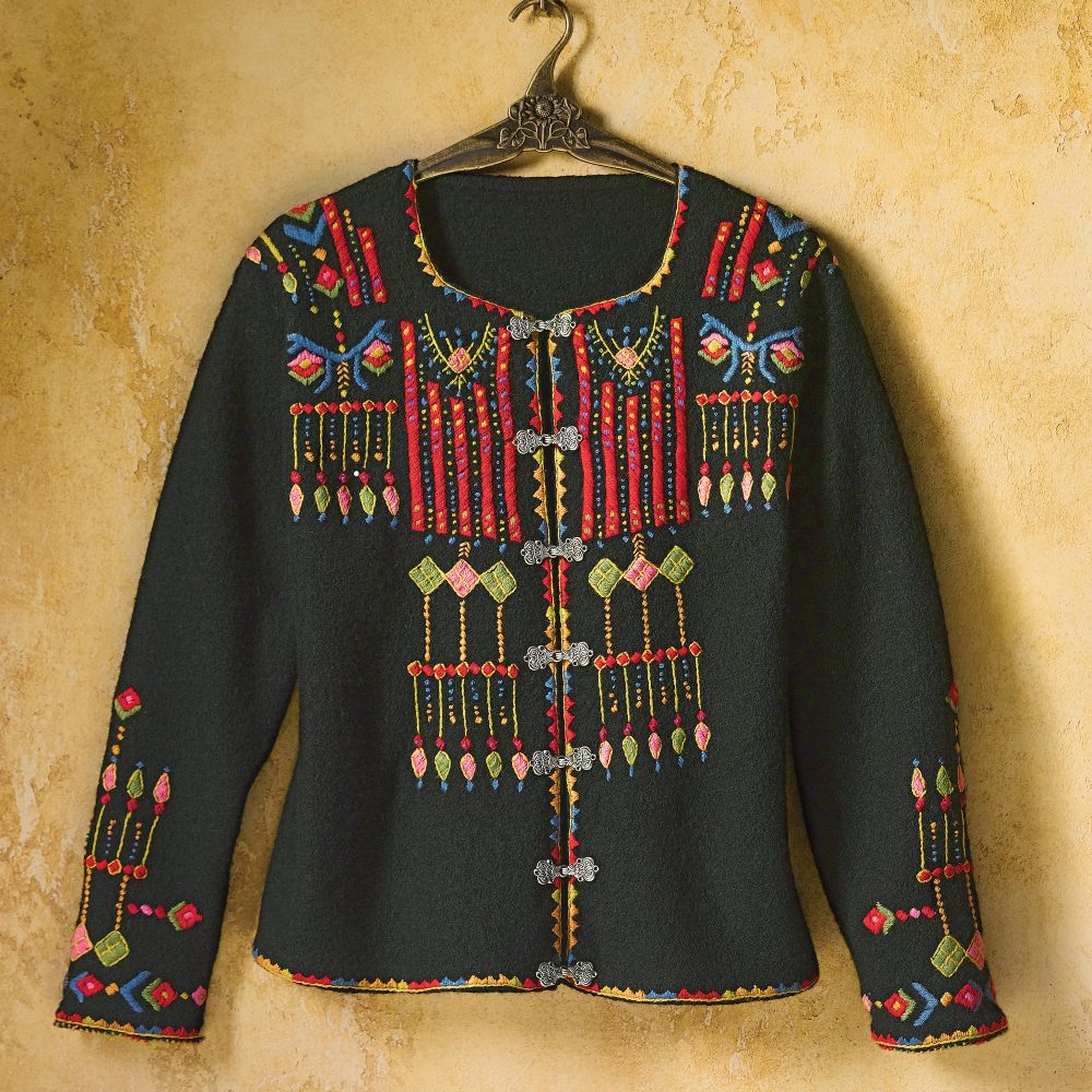 Folkloric Boiled-wool Jacket