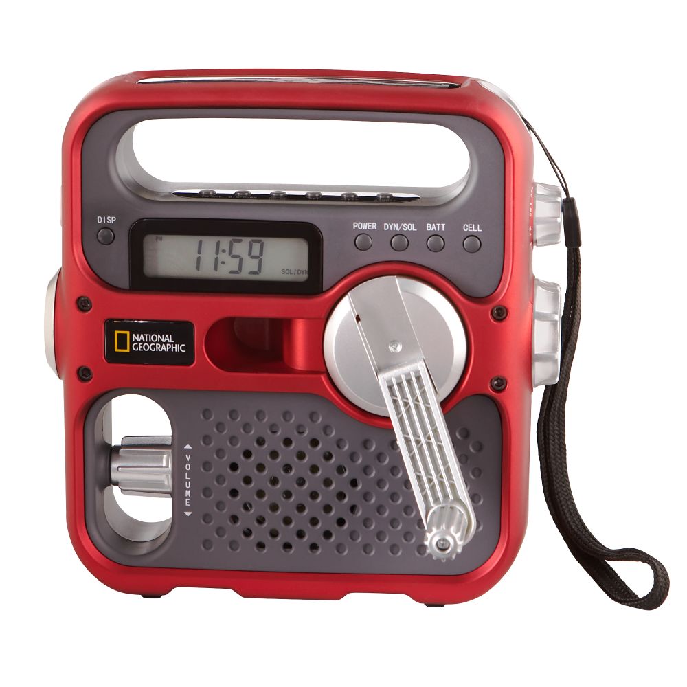 National Geographic Solar- and Self-powered Shortwave Radio