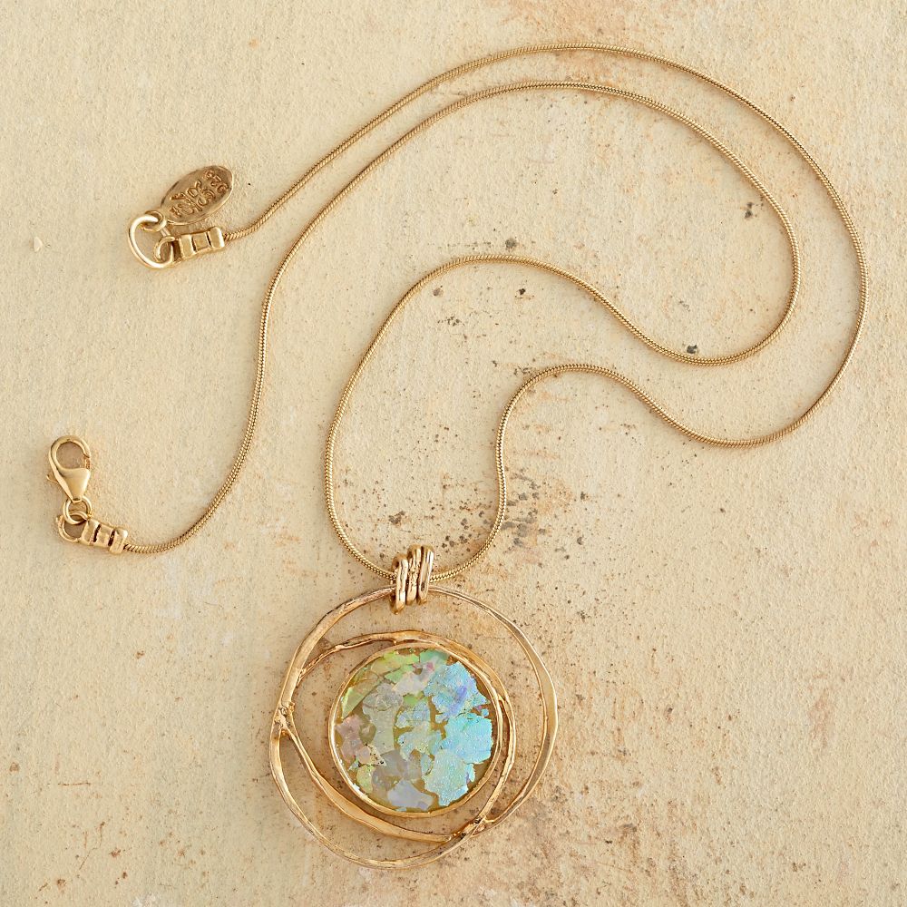 Gold-vermeil Roman Glass Necklace