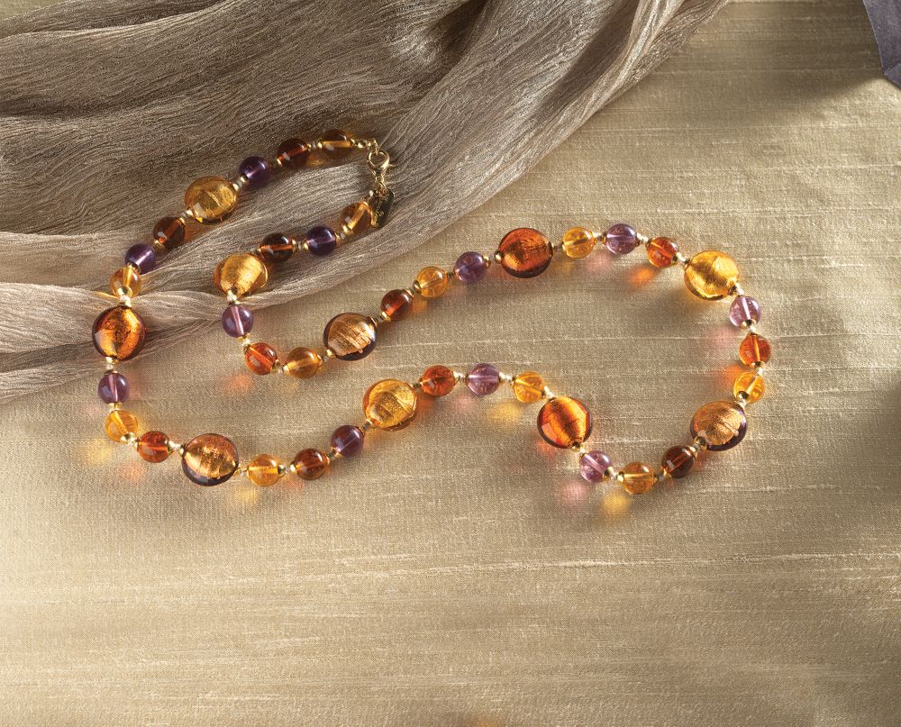 Murano Glass Sunset Necklace