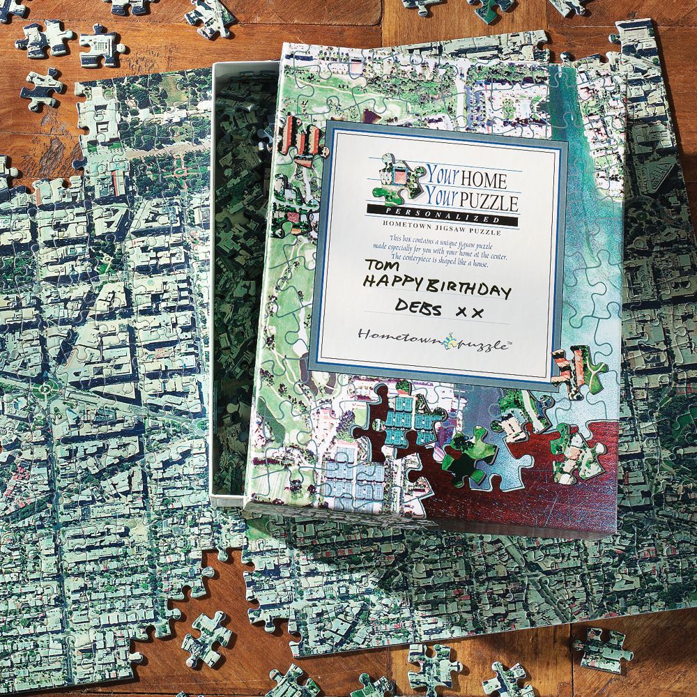 Personalized Aerial Map Jigsaw Puzzle