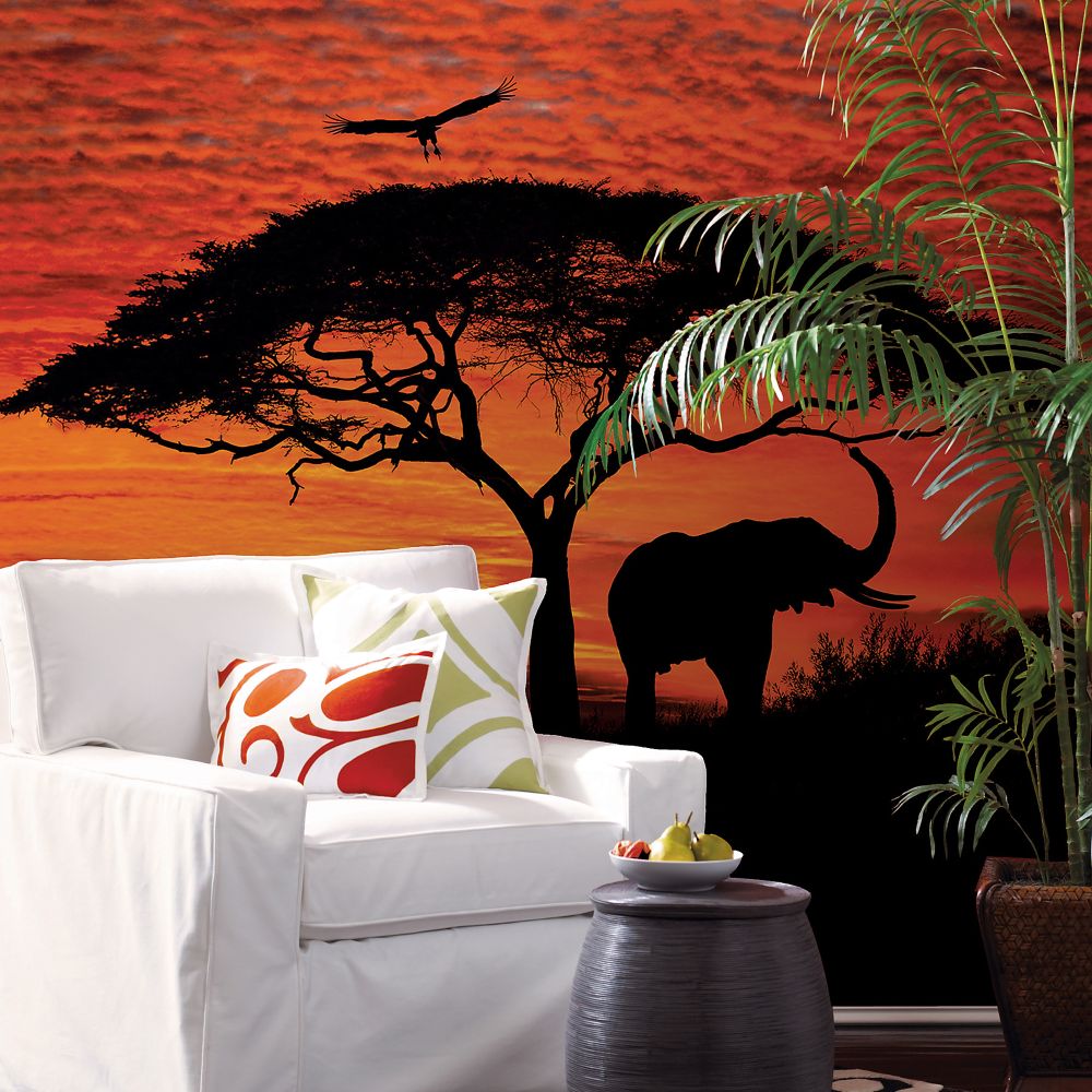 African Sunset Mural