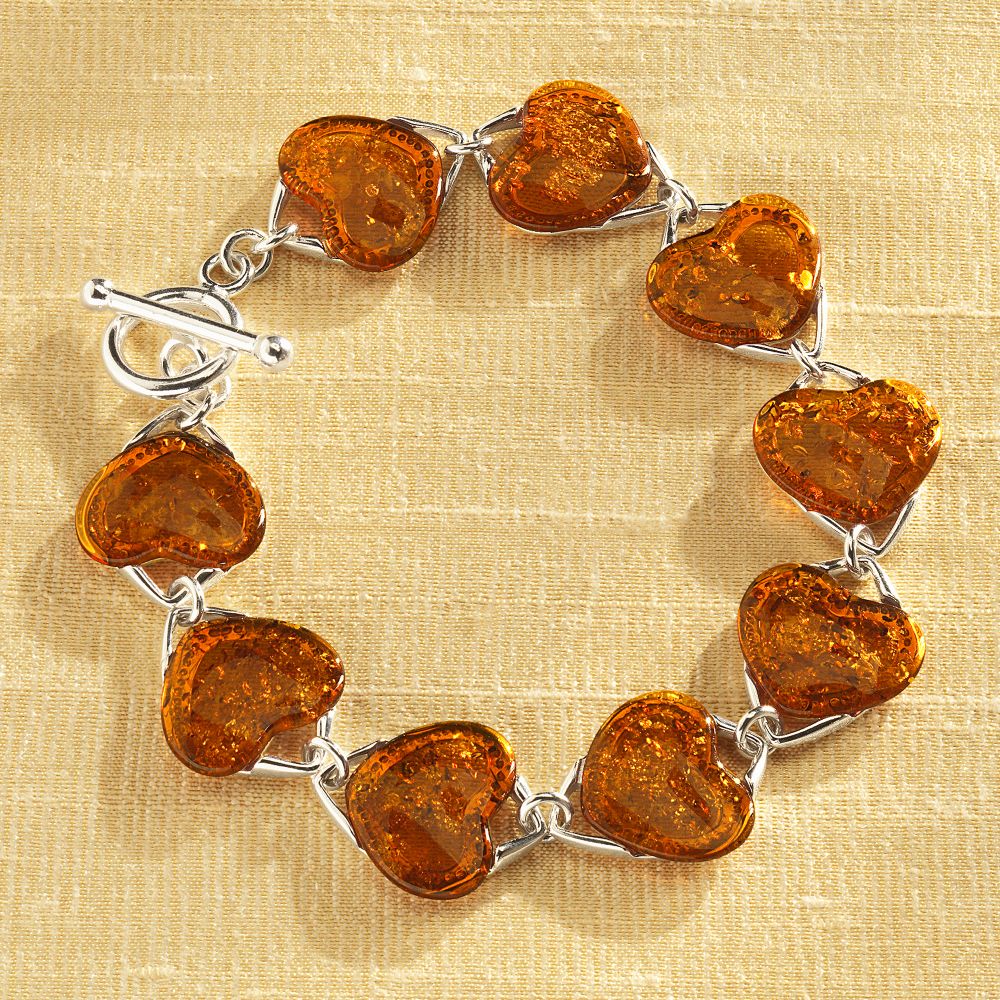 Baltic Amber Heart Bracelet