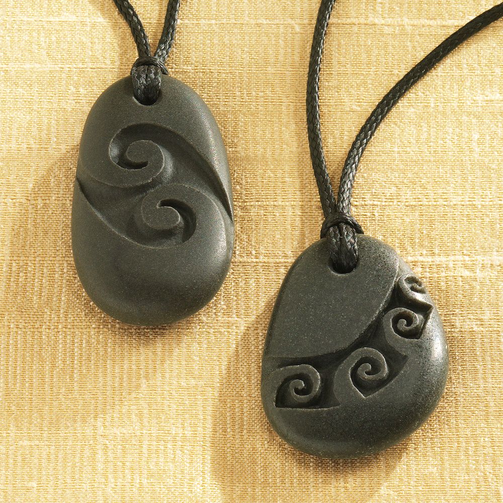 Maori Koru Stone Necklace