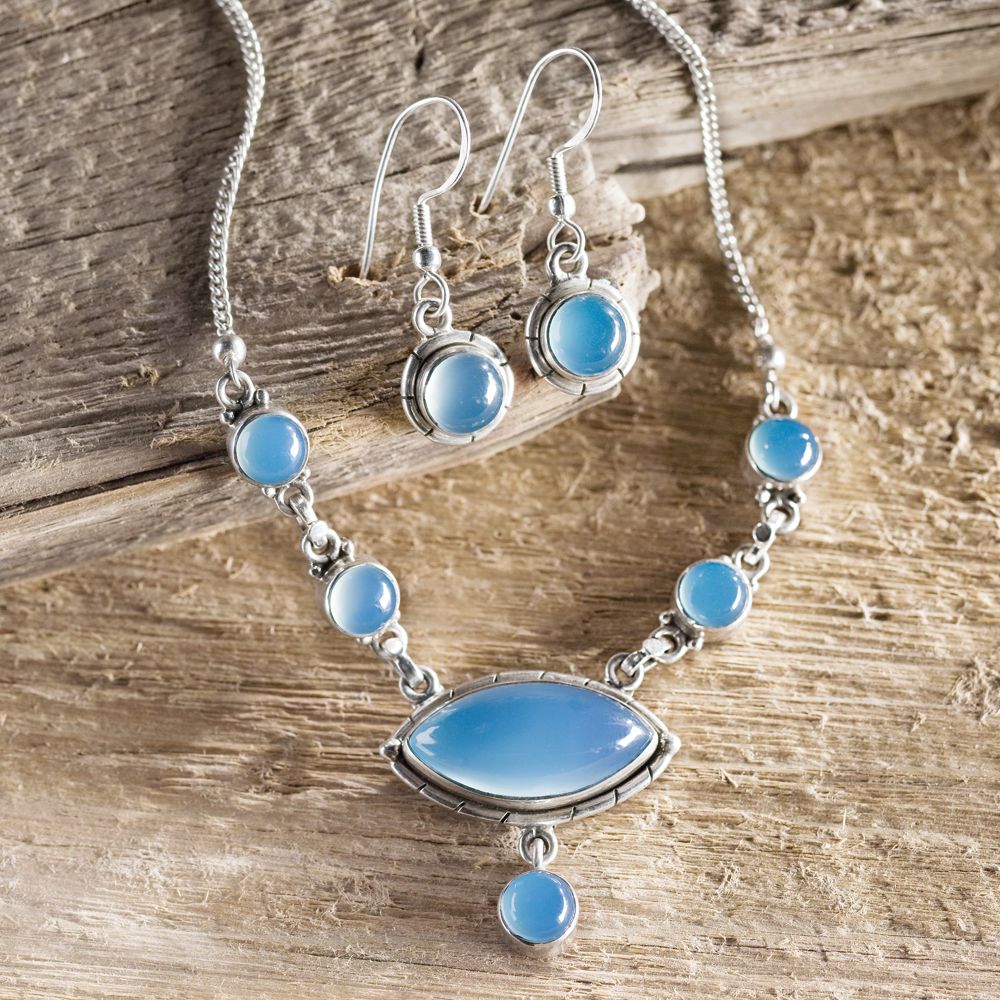 Marmara Sea Chalcedony Earrings