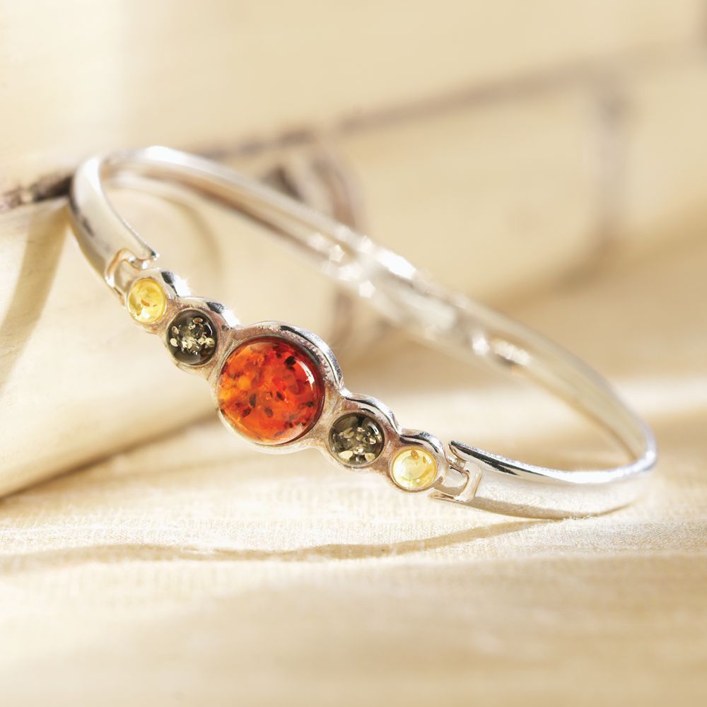 Tricolor Baltic Amber Bracelet