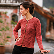 Bolivian Rose Pima Cotton Cardigan