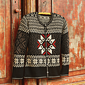 Alpaca Snowflake Cardigan