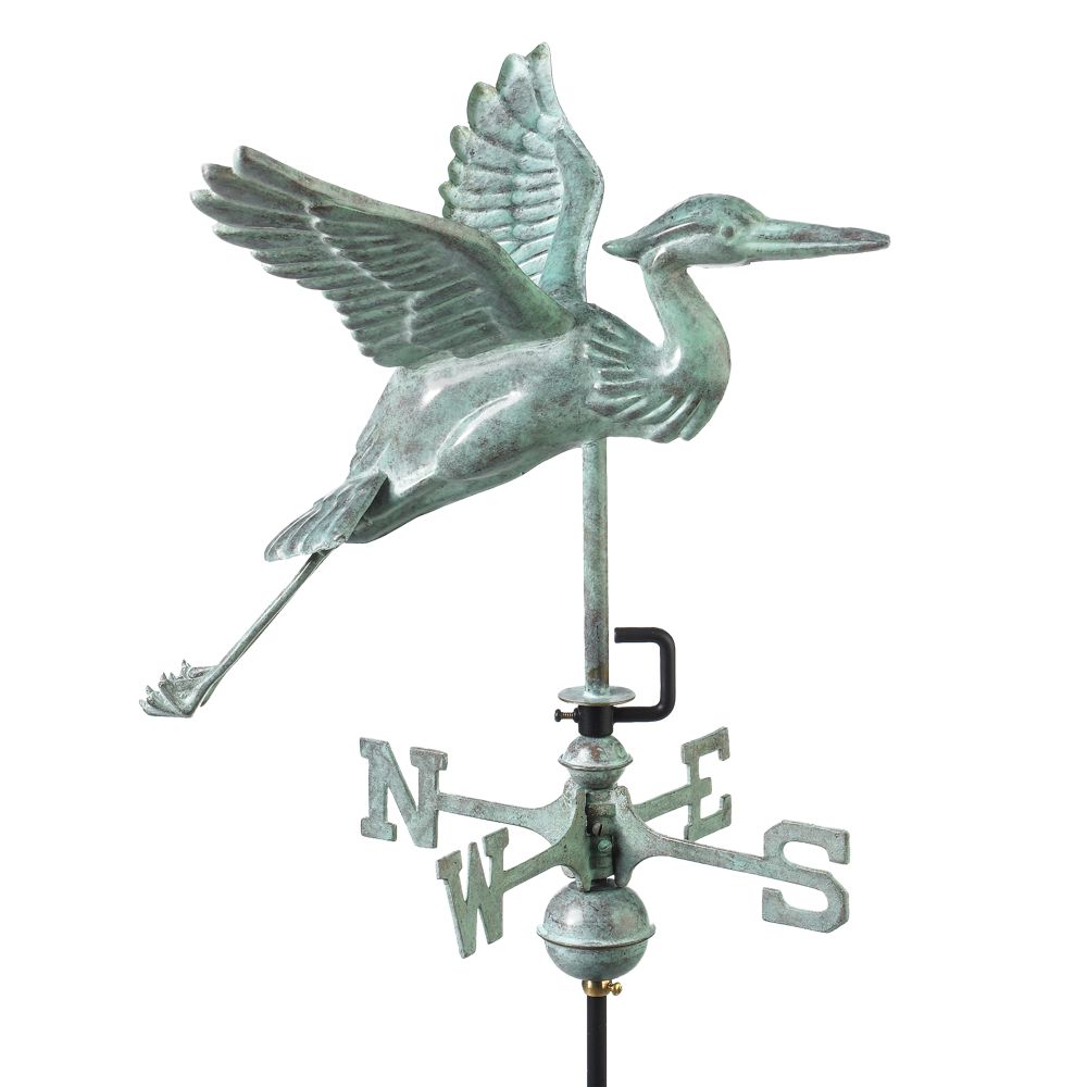 Blue Heron Weather Vane with Garden Pole