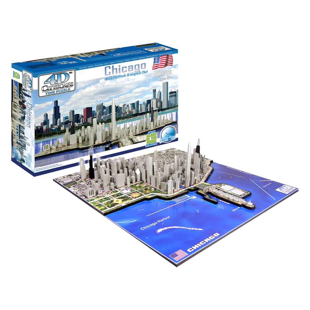 4-D Cityscape Chicago Puzzle