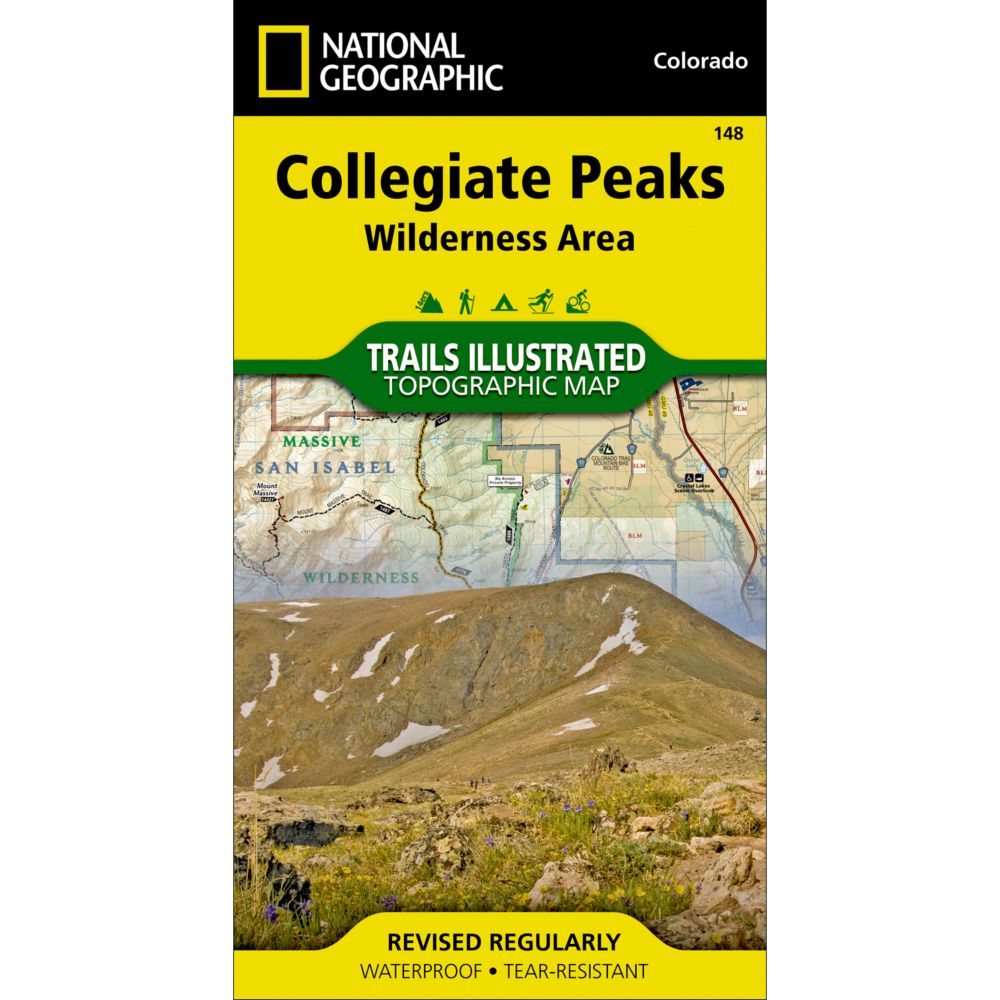 National Geographic Collegiate Peaks Wilderness Trail Map