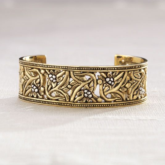 Bronze and Sterling Silver Balinese Cuff