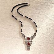 Silver and Onyx Tuareg Necklace