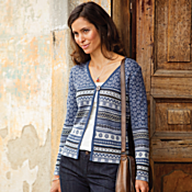 Peruvian Blue Flyaway Cardigan