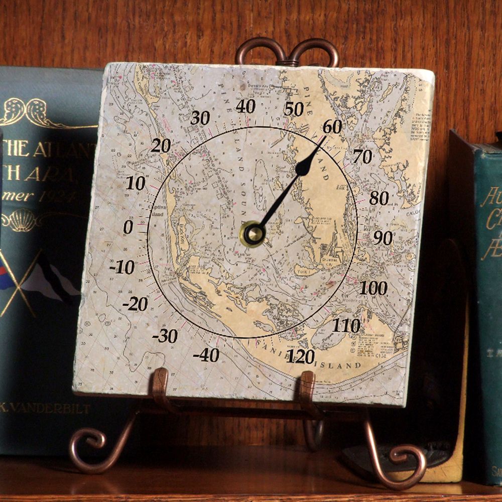 Personalized Nautical Chart Thermometer