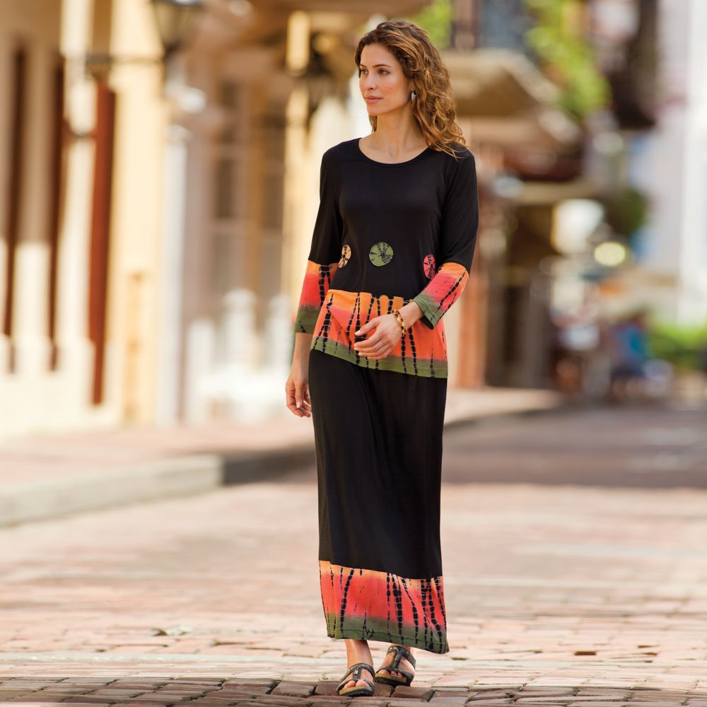 Black Bandhani Skirt