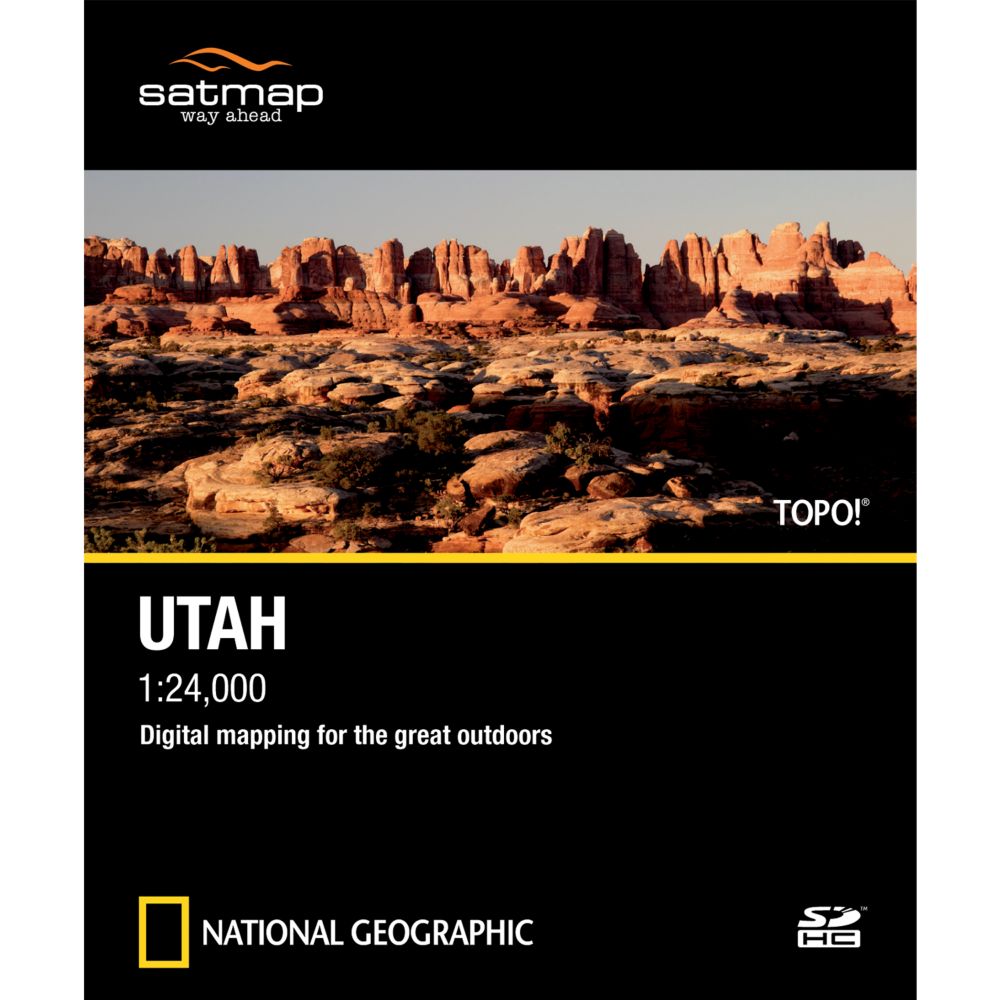 Satmap National Geographic TOPO! Utah SD Card
