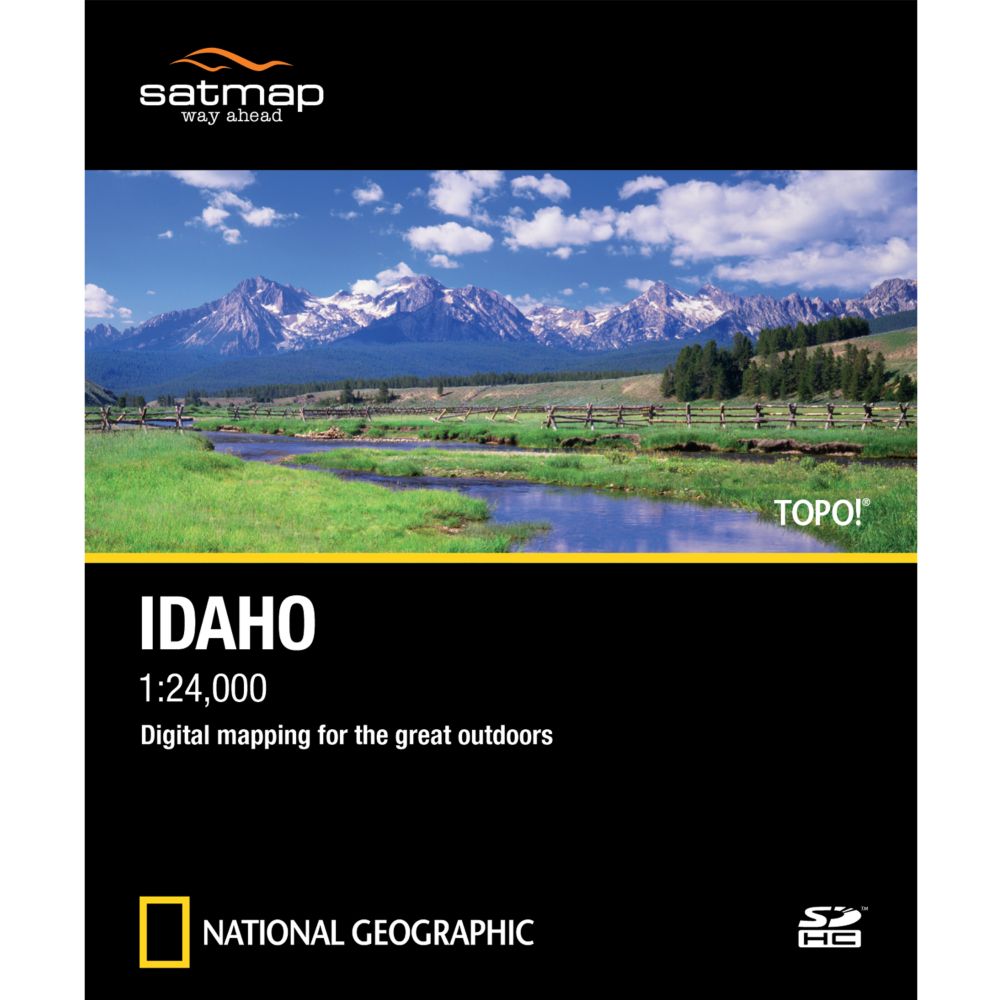 Satmap National Geographic TOPO! Idaho SD Card