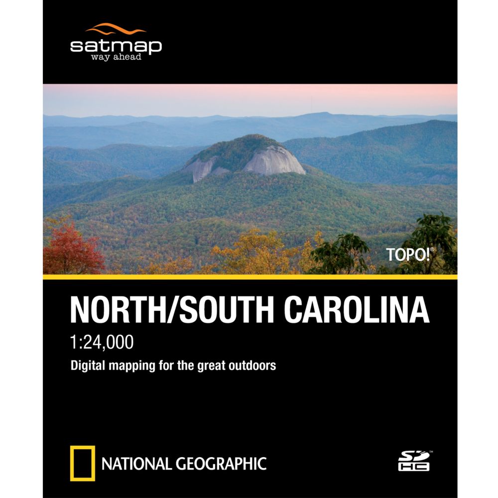 Satmap National Geographic TOPO! North/South Carolina SD Card