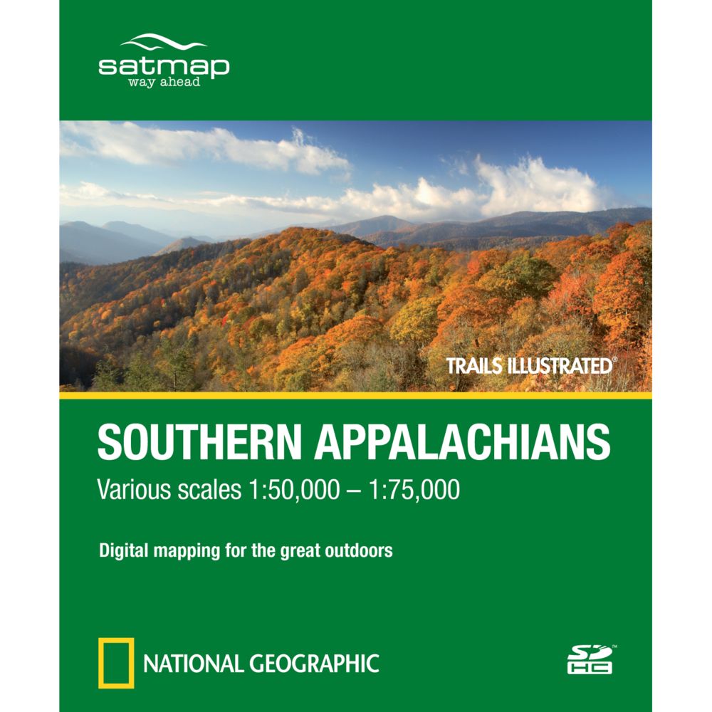 Satmap National Geographic Trails Illustrated: Southern Appalachians SD Card