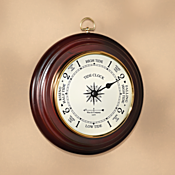 Cherry-finished Tide Clock