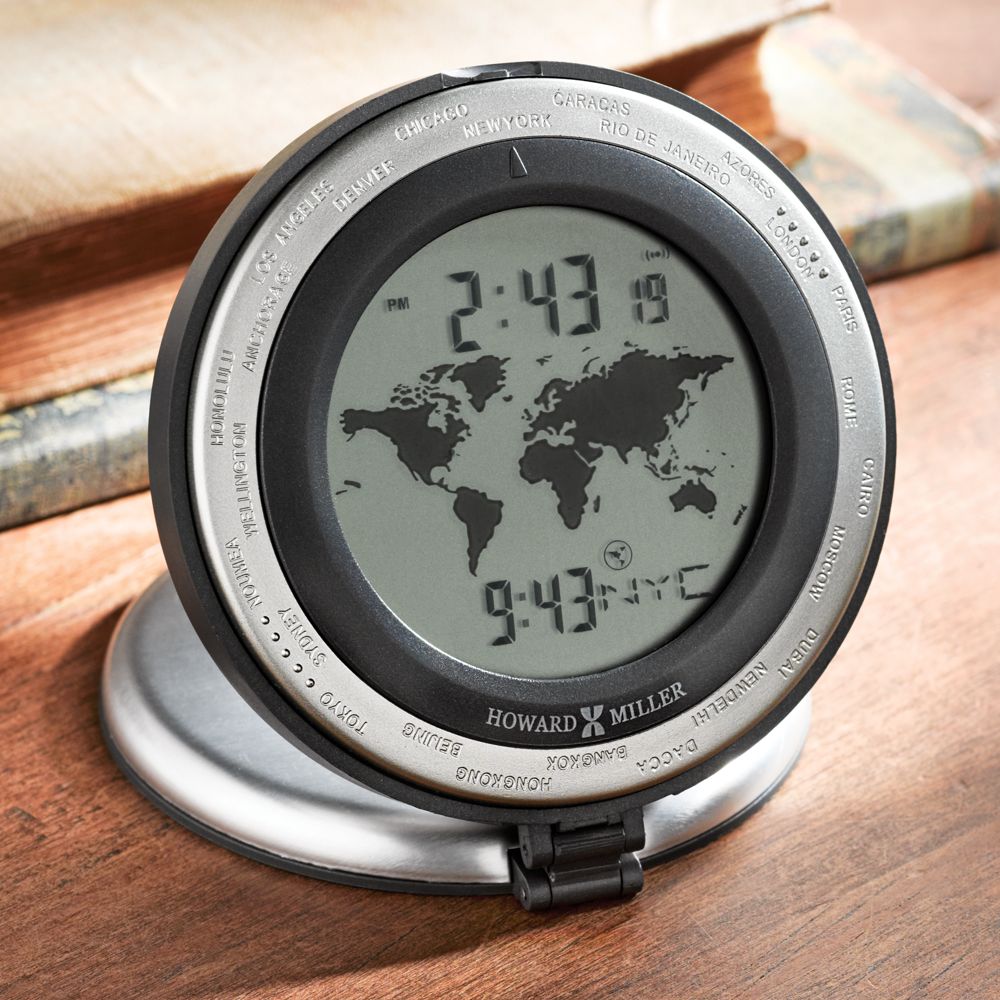 Aluminum World Travel Clock