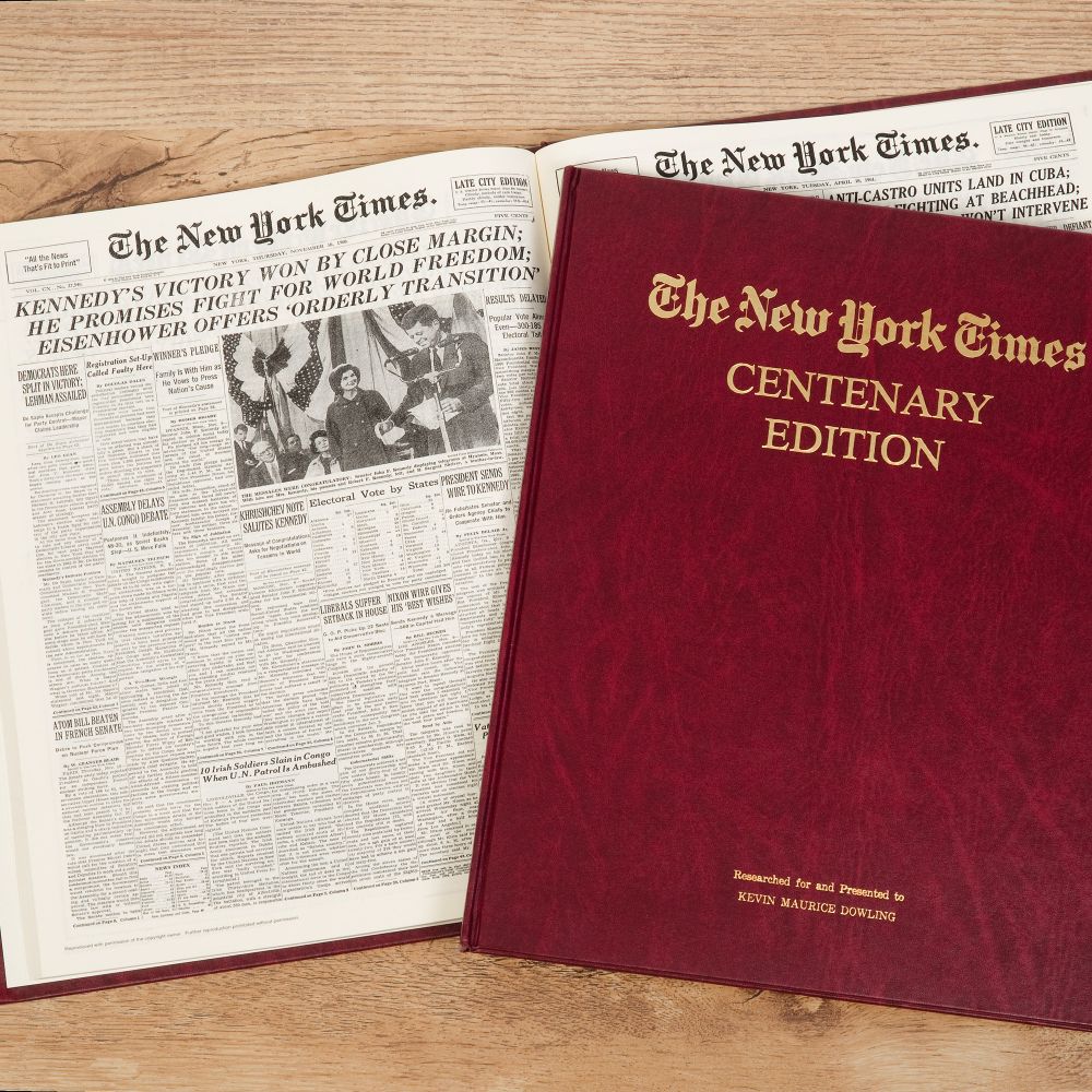 Personalized New York Times Centenary Folio