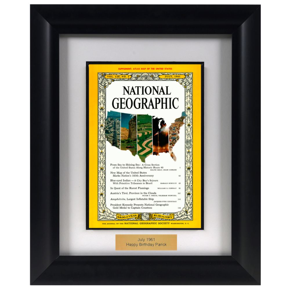 Personalized Framed ''Your Year'' National Geographic Magazine
