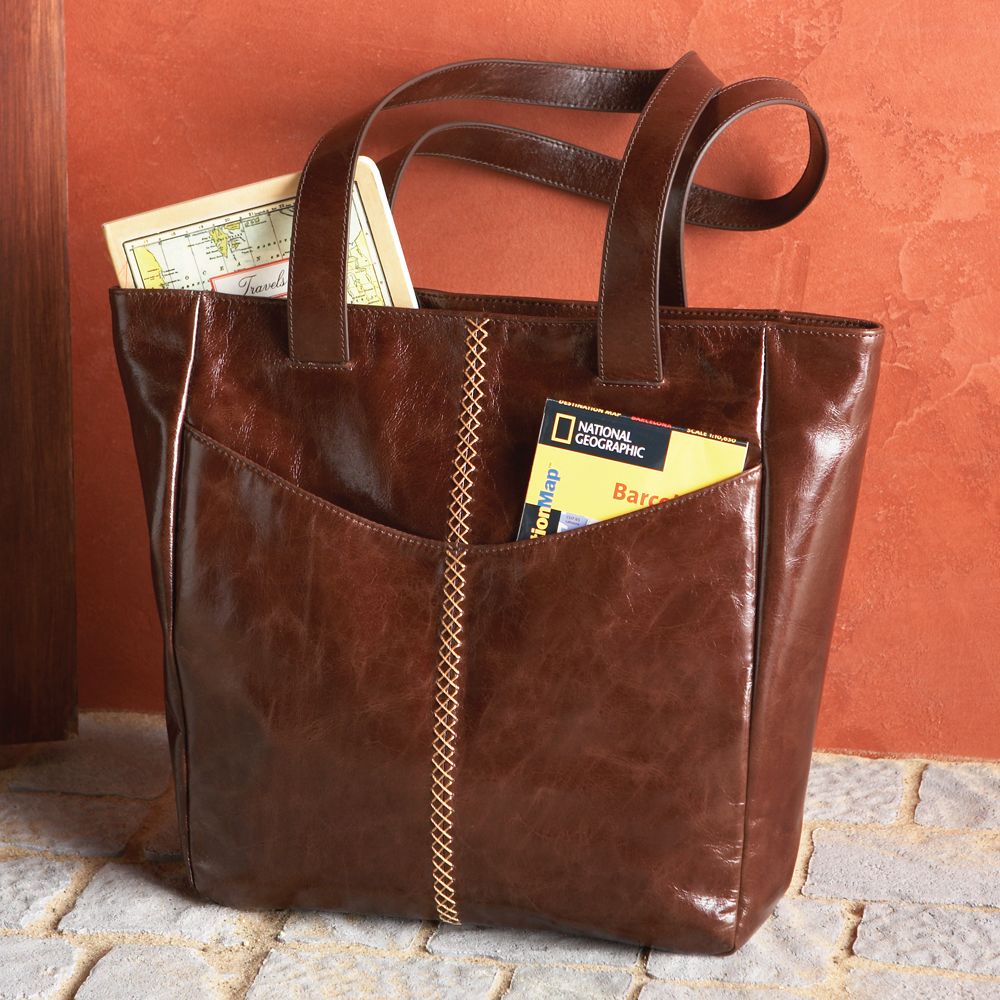 National Geographic Lightweight Leather Travel Tote