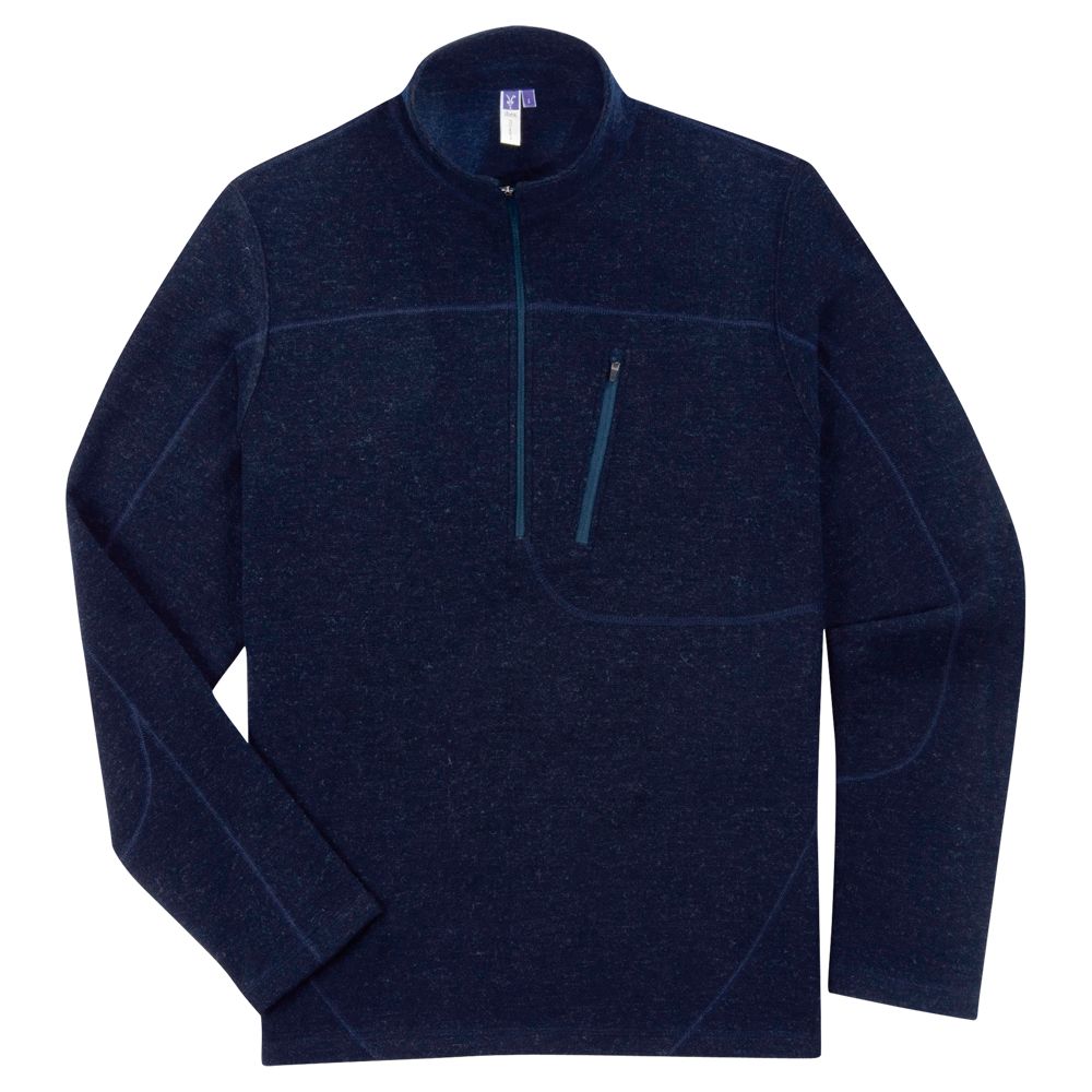 Men’s New Zealand Wool Quarter-zip Pullover
