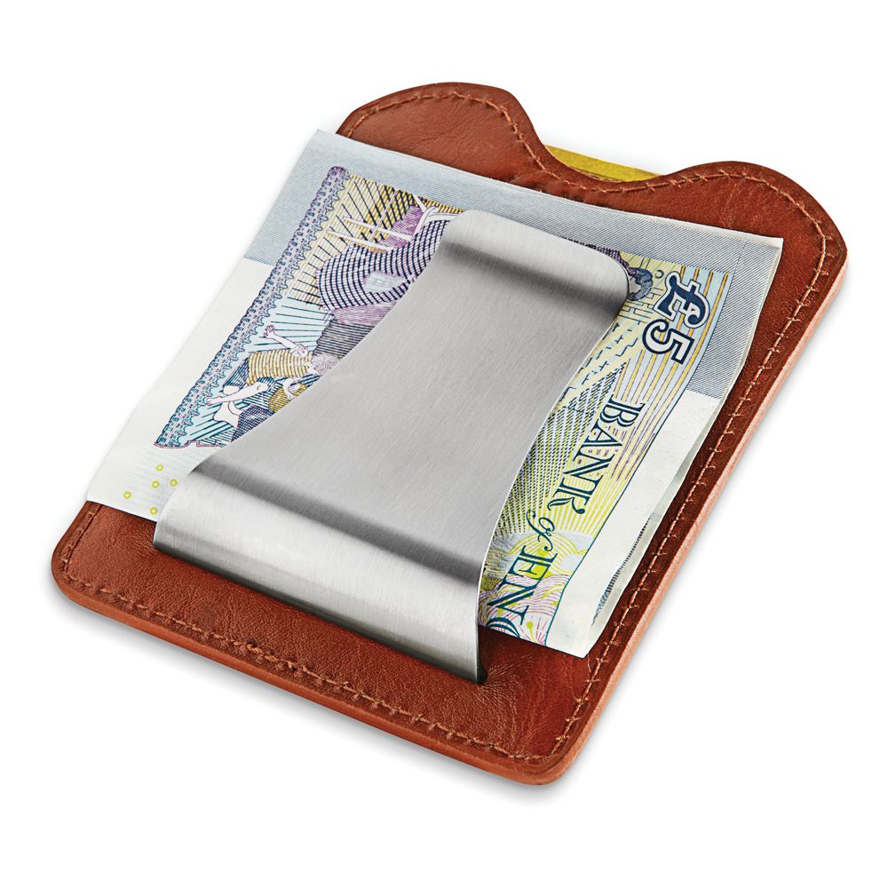 Italian Leather Money Clip