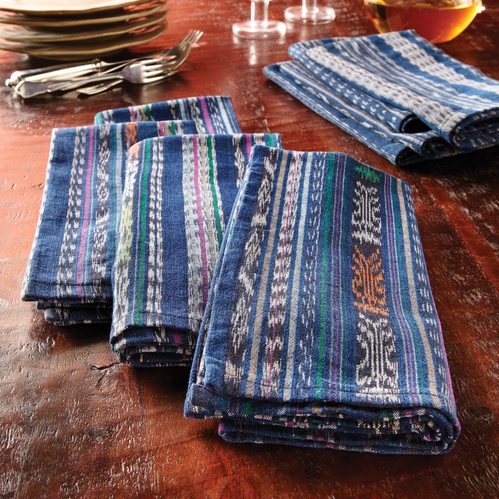 Guatemalan Ikat Napkins - Set of 4